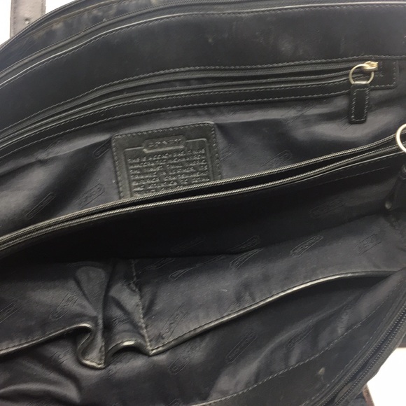 COACH Handbag Black Leather/PVC canvas Medium - Picture 3 of 7